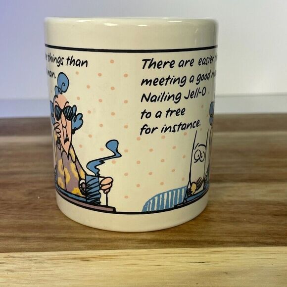 Hallmark Shoebox Greetings Maxine Good Man Jello mug Funny Humor Grandma Gift - Picture 5 of 9